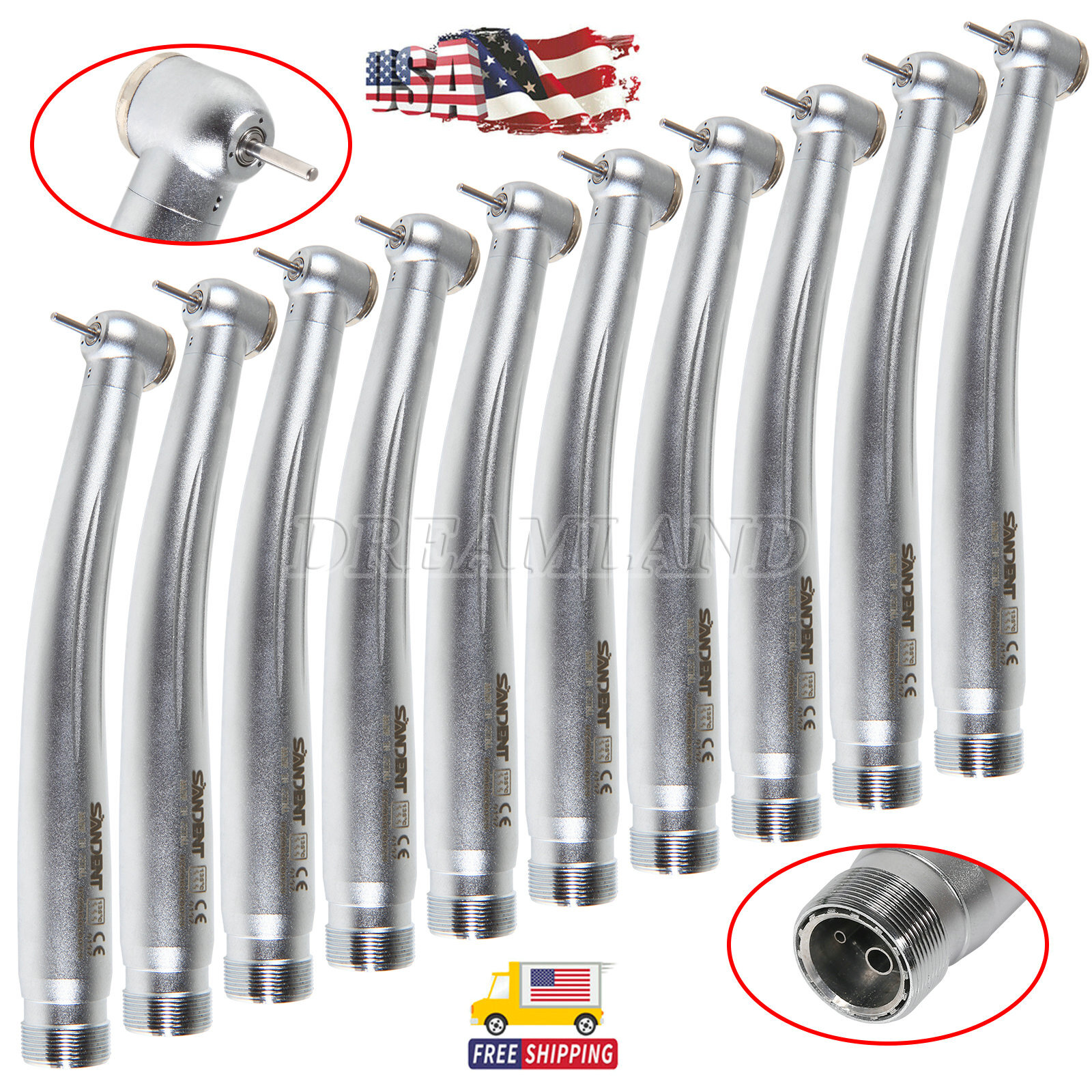 10x Turbina NSK PANA MAX Style Dental High Speed Handpiece Push 2 Hole Borden