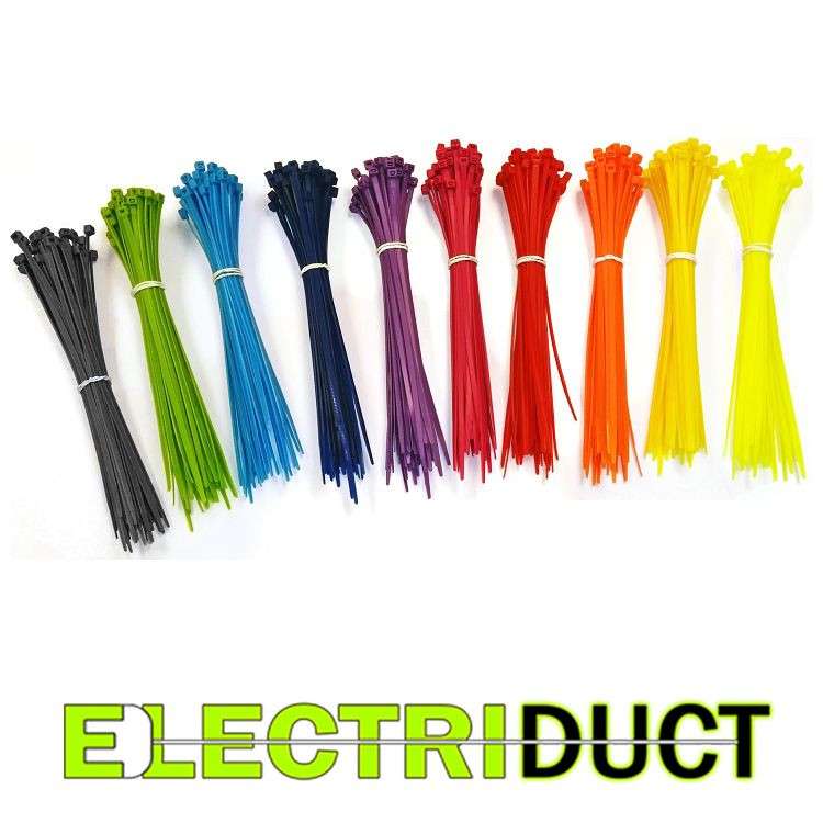 500 Pieces Nylon Cable Ties Kits – 4″ – 6″ – 8″ – 11″ – MultiColor – Electriduct