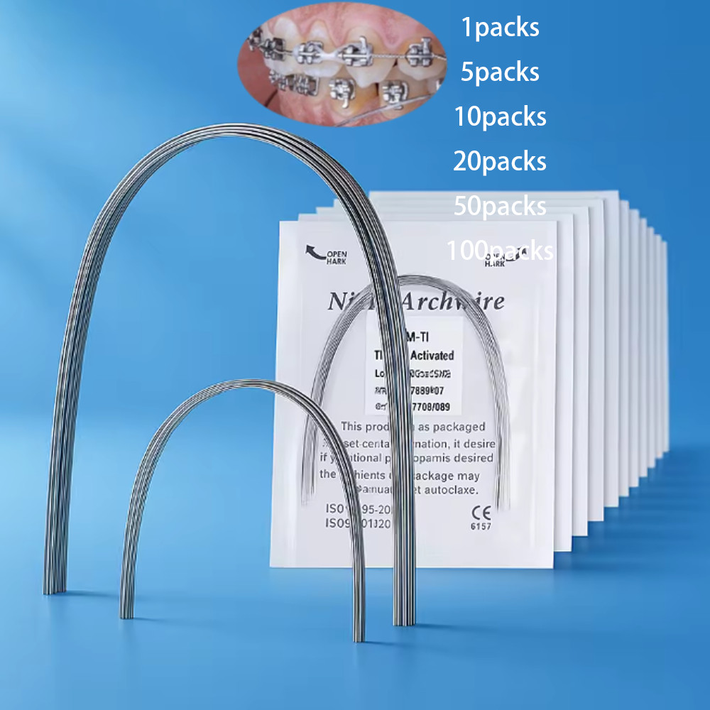 Dental Ortho Heat Thermal Activated Niti Rectangular Arch Wire Ovoid Form