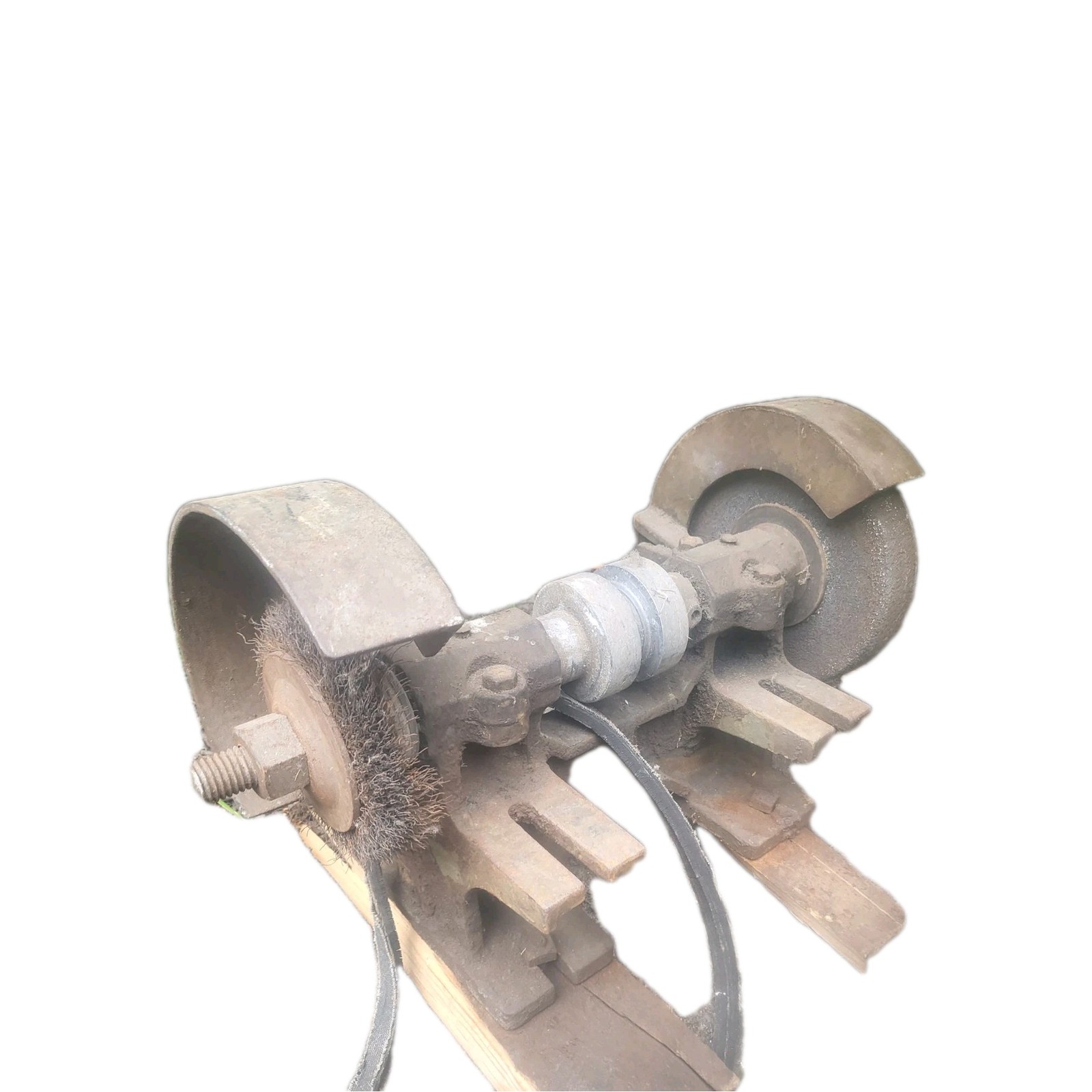 Vintage Heavy Duty Belt Driven Table Grinder
