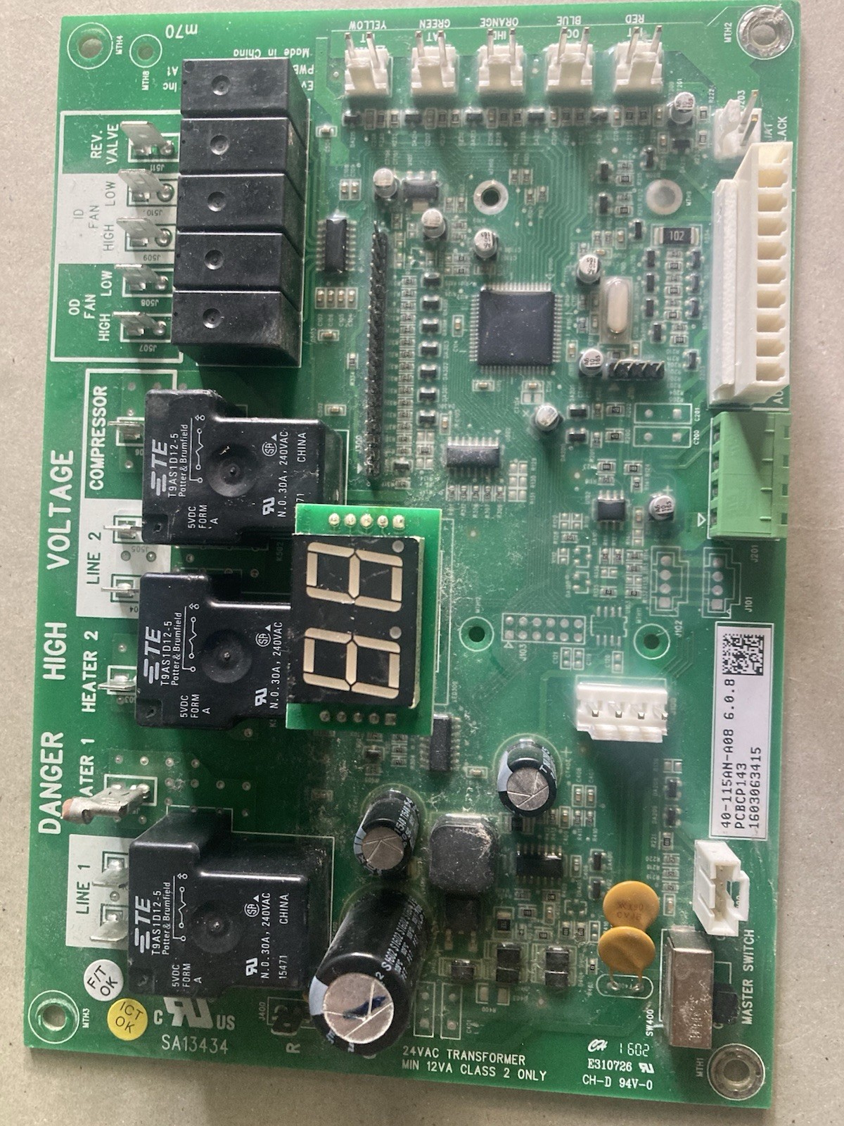 Amana PTAC Control Circuit Board. PCBCP143 Tested. 1 used board