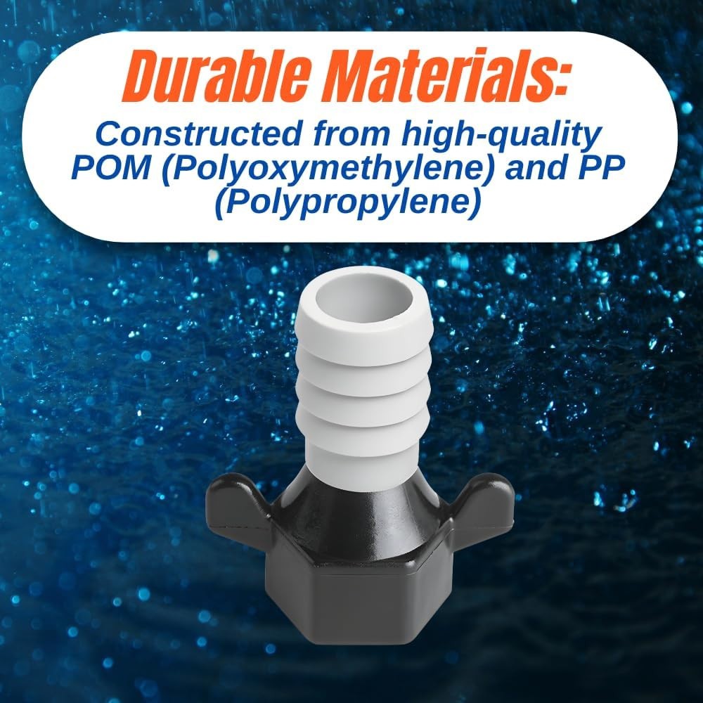 SEAFLO 1/2″ FNPT x 3/4″ Barb Straight Pump Fittings 2-Pack SHURFLO Fit