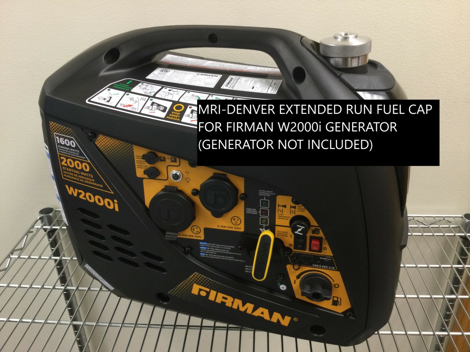FIRMAN W2000i 2000 WATT GENERATOR EXTENDED RUN FUEL CAP