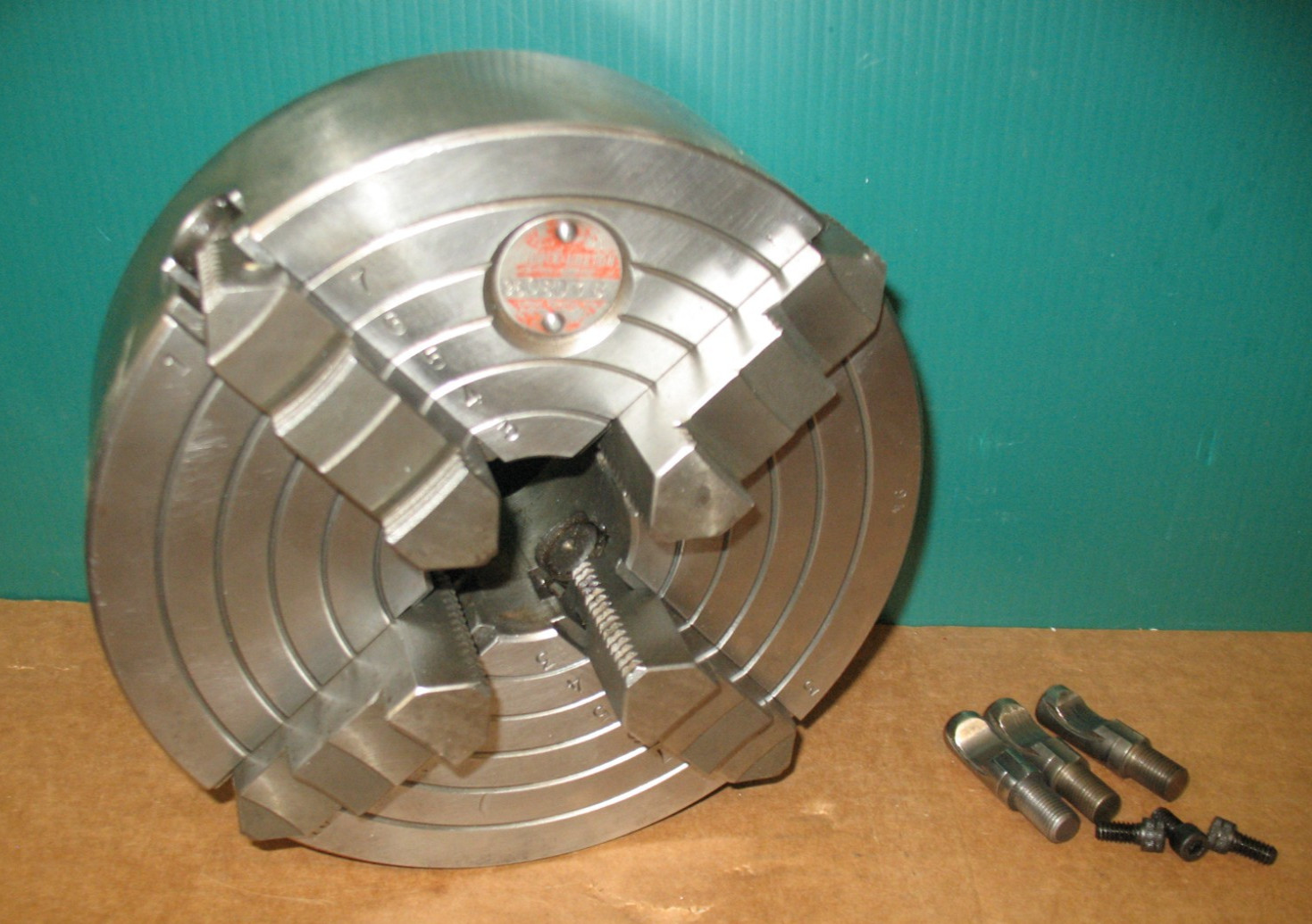 4 JAW CHUCK 8-1/4″ CUSHMAN SKINNER HORTON D1-3 MOUNT MONARCH ETC ***XLNT***
