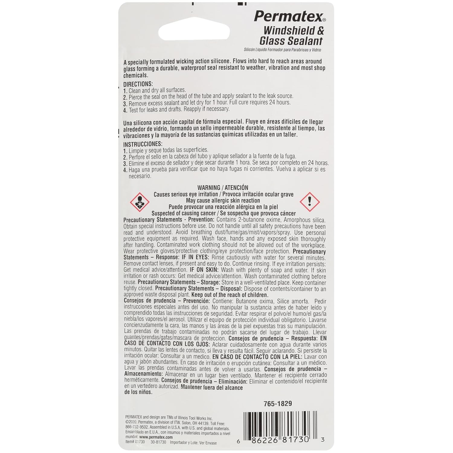 Permatex Flowable Silicone Windshield and Glass Sealer 1.5 oz Medium Strength