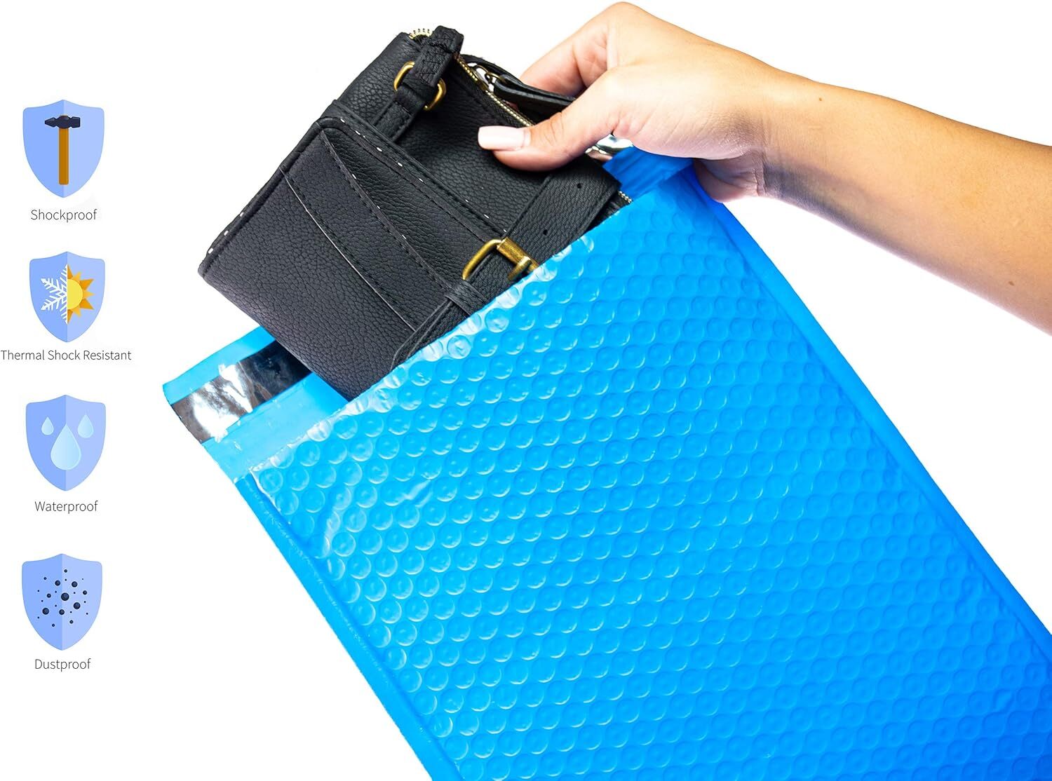 BLUE COLOR POLY BUBBLE MAILERS SHIPPING PADDED BAGS MAILING ENVELOPES ANY SIZE