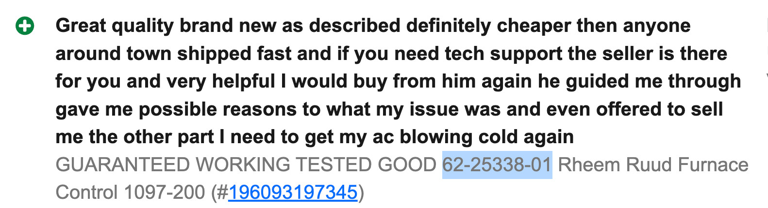 FLAME NOT STAYING LIT? BLOWER RUN NONSTOP? 62-25338-01 Furnace Control 1097-200