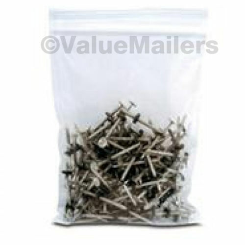 3×4 Clear Plastic Zipper Poly Locking Zip Reclosable Bags 2 MiL 100 1000 500