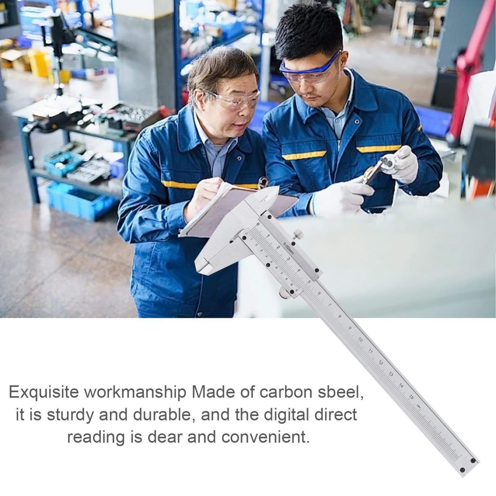Vernier Caliper,0-150mm Manual Non Digital Calipers, Carbon Steel Micrometer