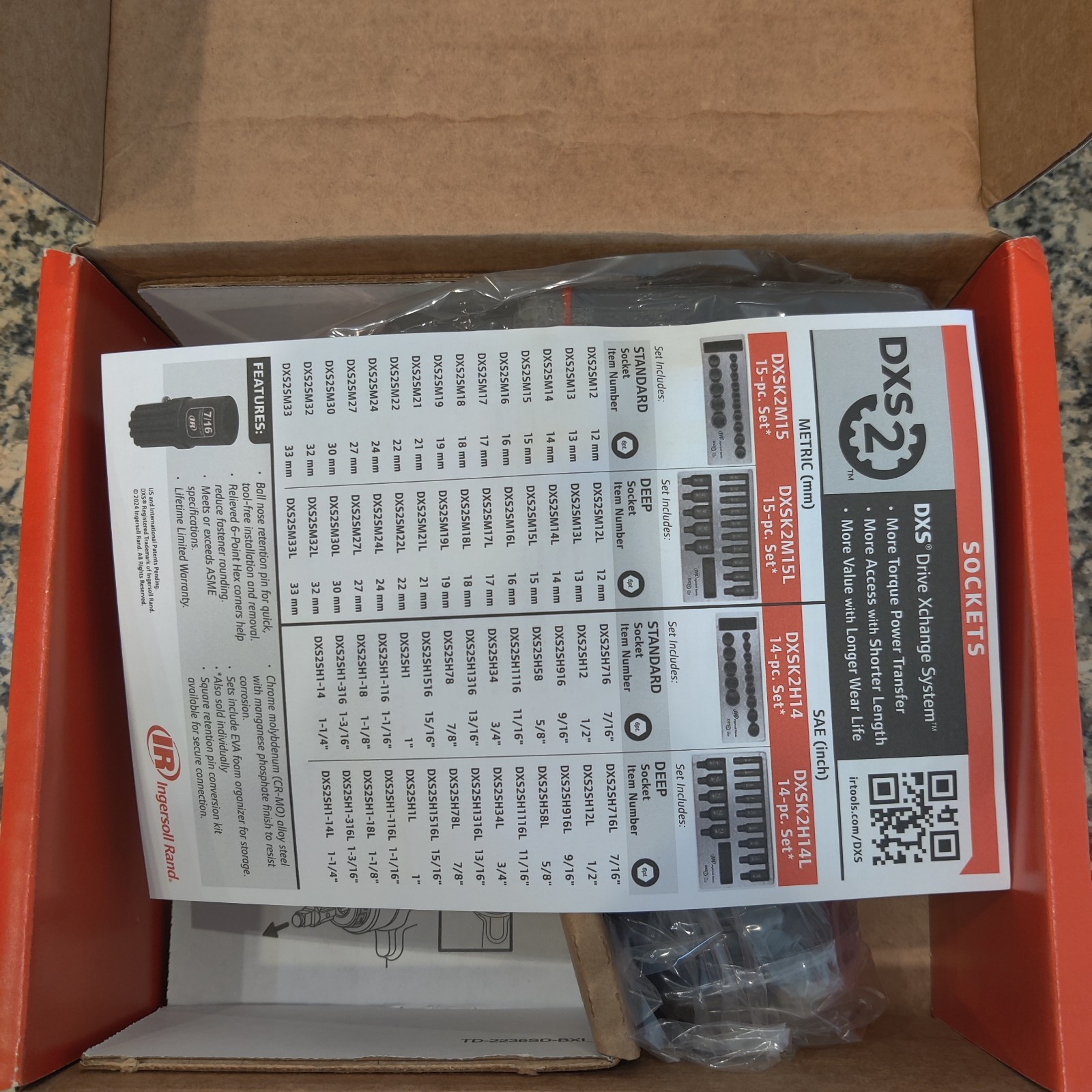 NEW Ingersoll Rand 2236QTIMAX DXS 1/2″ Air Impact Wrench – 1500 Ft Lbs Torque