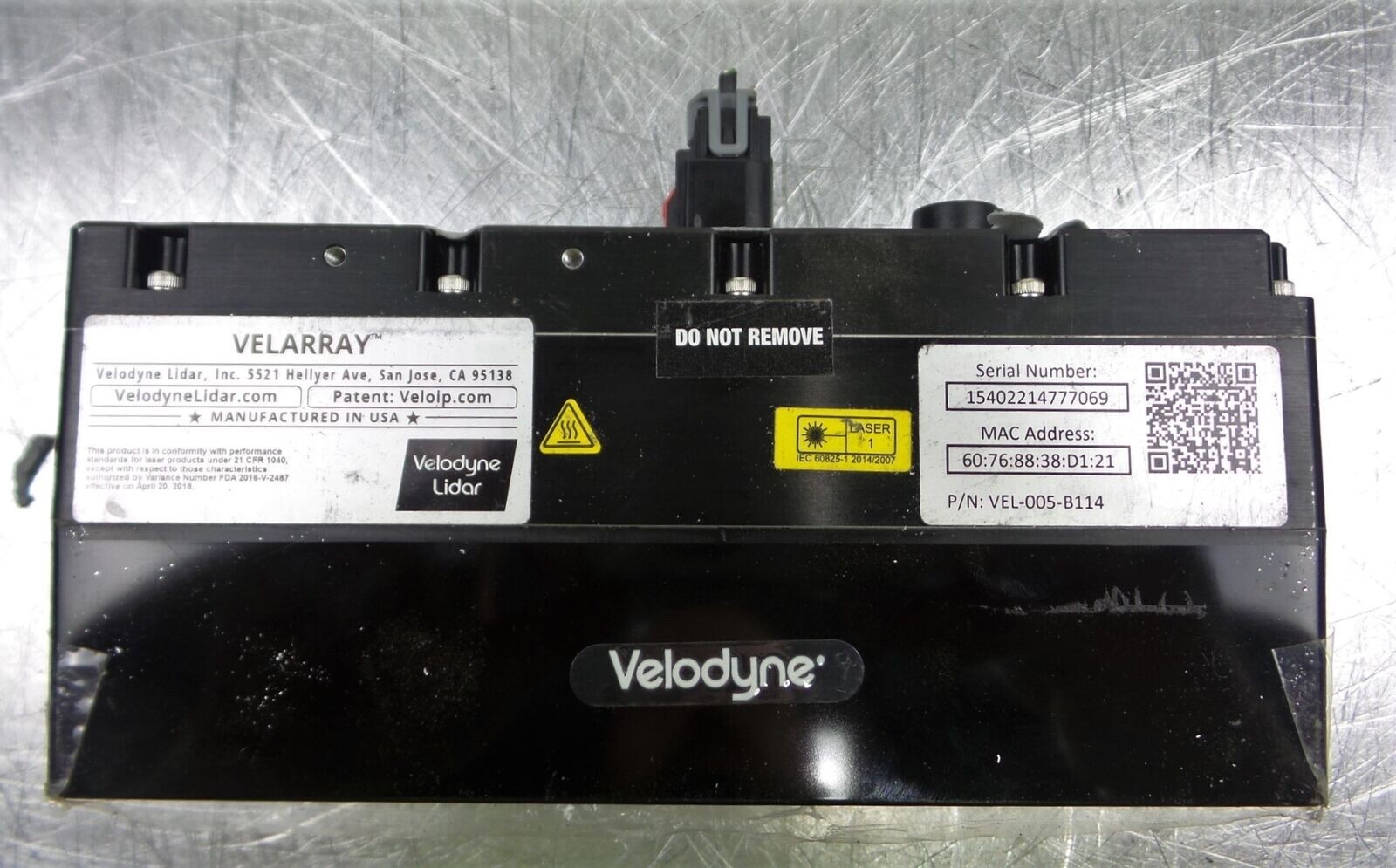 Velodyne Lidar Velarray Solid State Sensor VEL-005-B114