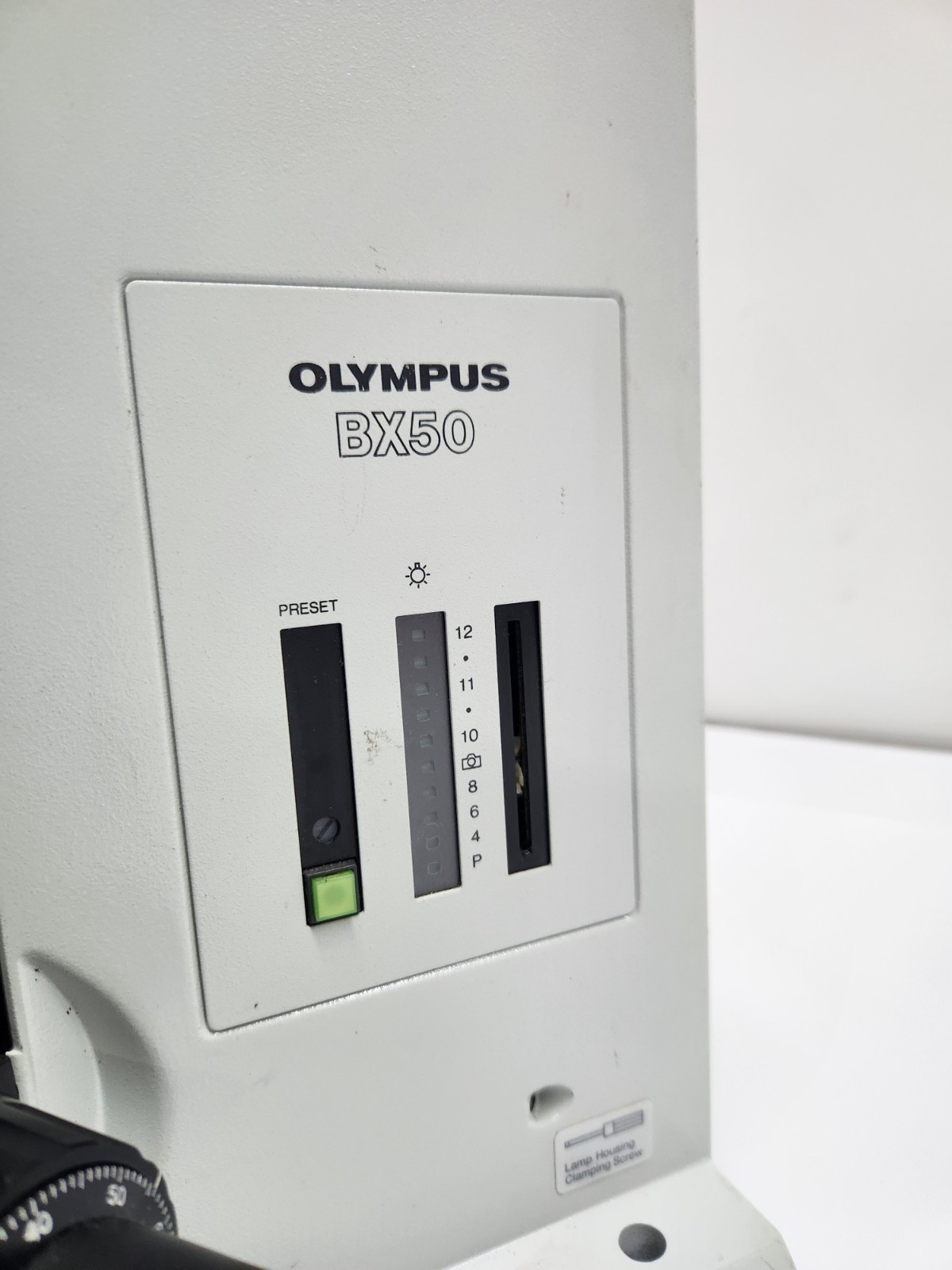 Olympus BX50F4 BX Microscope Body – Potentiometer Stem Broke Short – Works