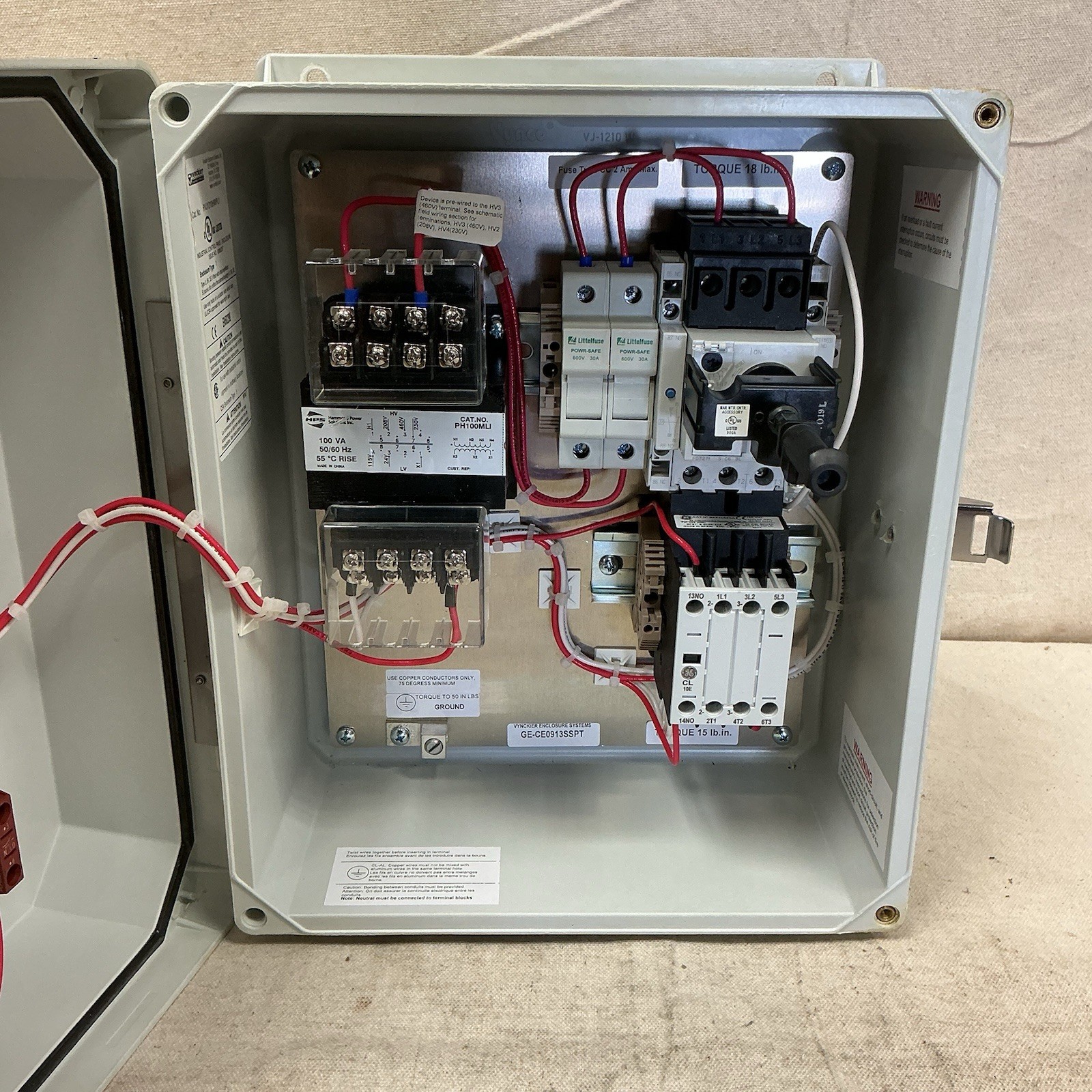 HOFFMAN VS-CE0812SSPT IEC Combo Str 9-13A 120V Coil 4X Enc