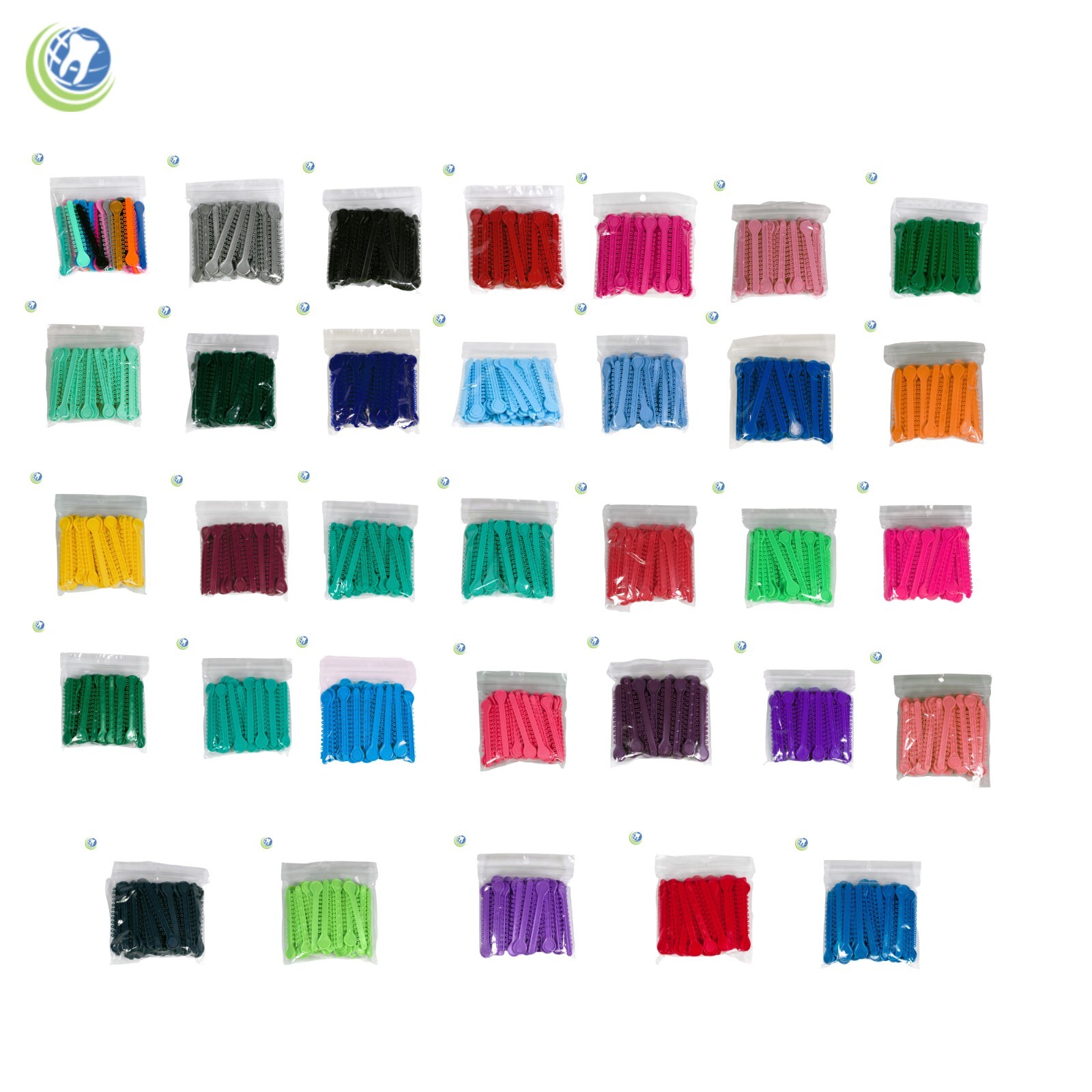 Dental Ortho Ligature Bands Elastic Elastomeric Ties 1008/Bag All Colors O & S
