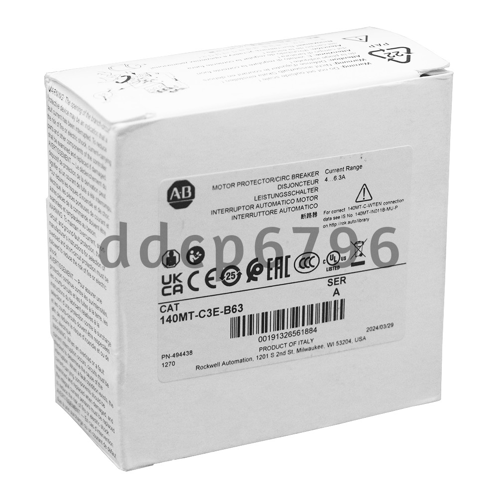 Allen Bradley 140MT-C3E-B63 Motor Protection Circuit Breaker New Brand AB