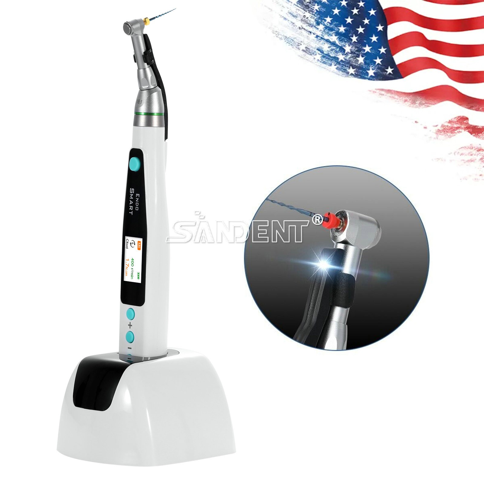 Dental 1:5 Fiber Optic LED Electric Contra Angle Increase Handpiece Ti-MAX X95L
