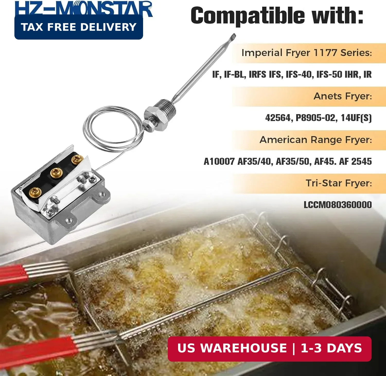 1177 High Limit Fryer Switch Safety, LCCM080360000 Thermostat High Limit Safety