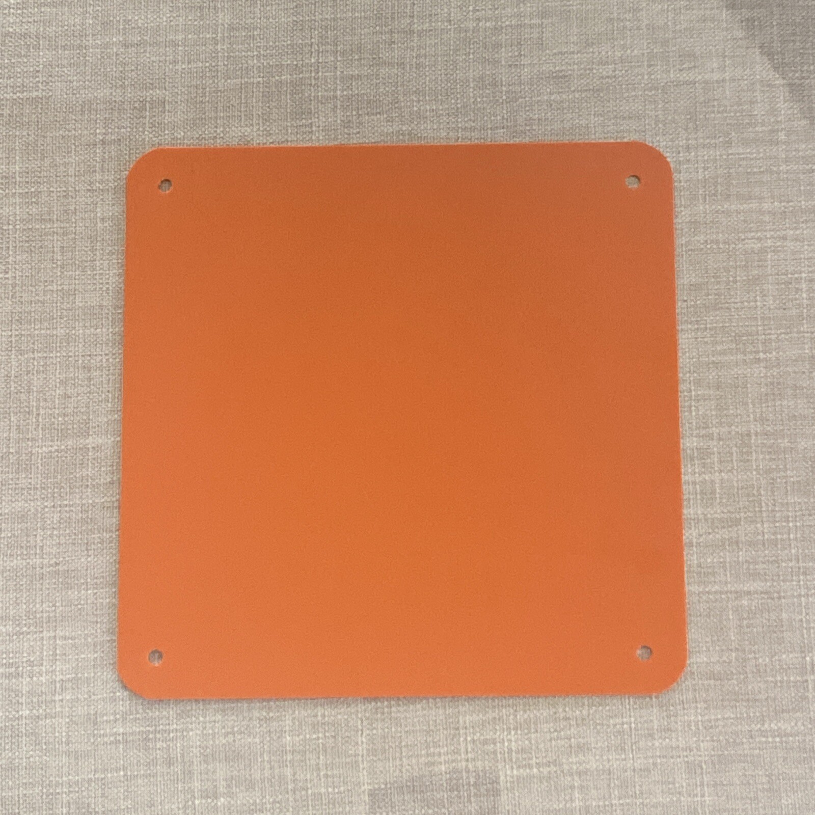 Biohazard 7 in. x 7 in. Plastic Sign with Graphic, Black Text on Orange Base