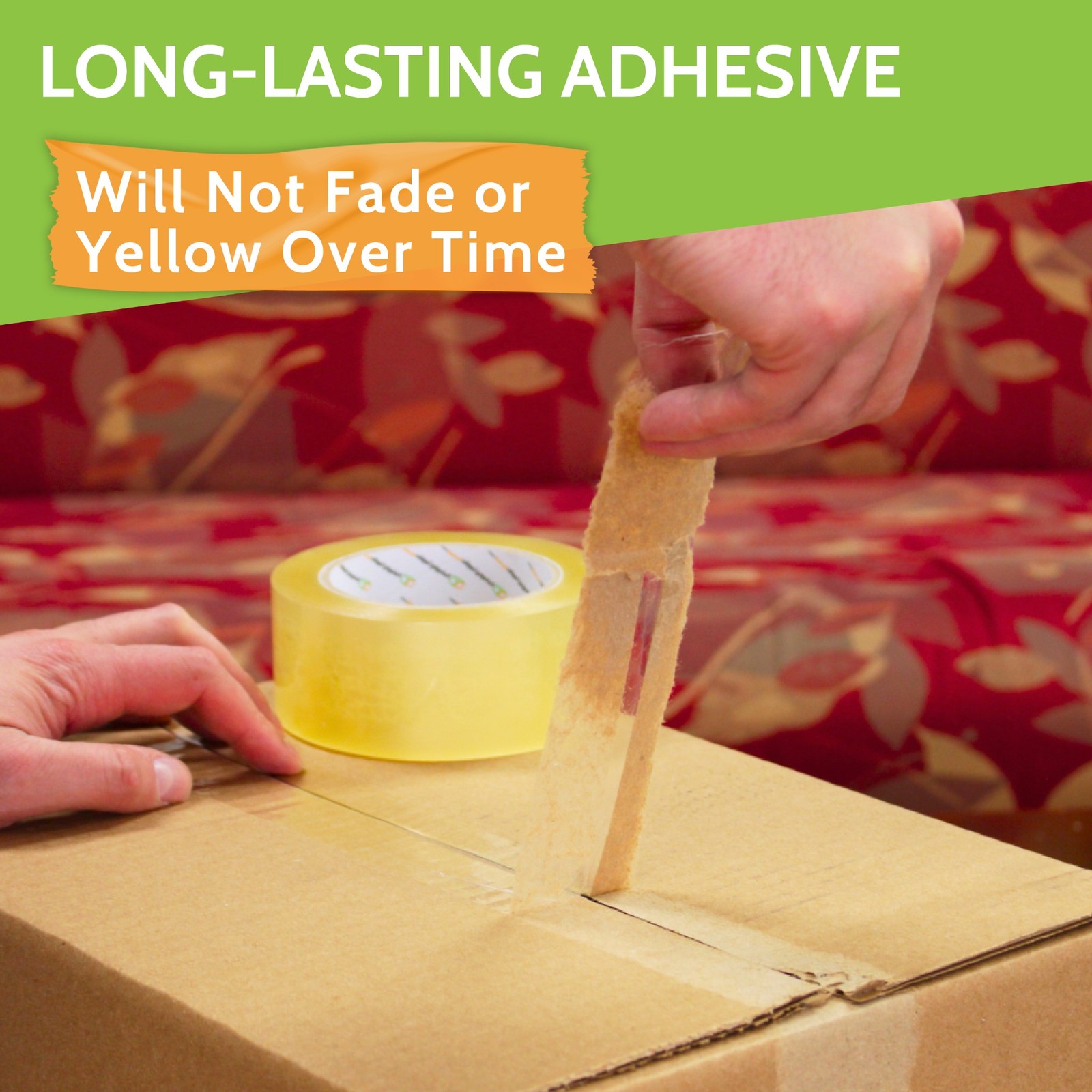 Clear Packing Sealing Tape, 3″x110 Yards, 24 Rolls, 2.5 Mil, Dispenser Refill