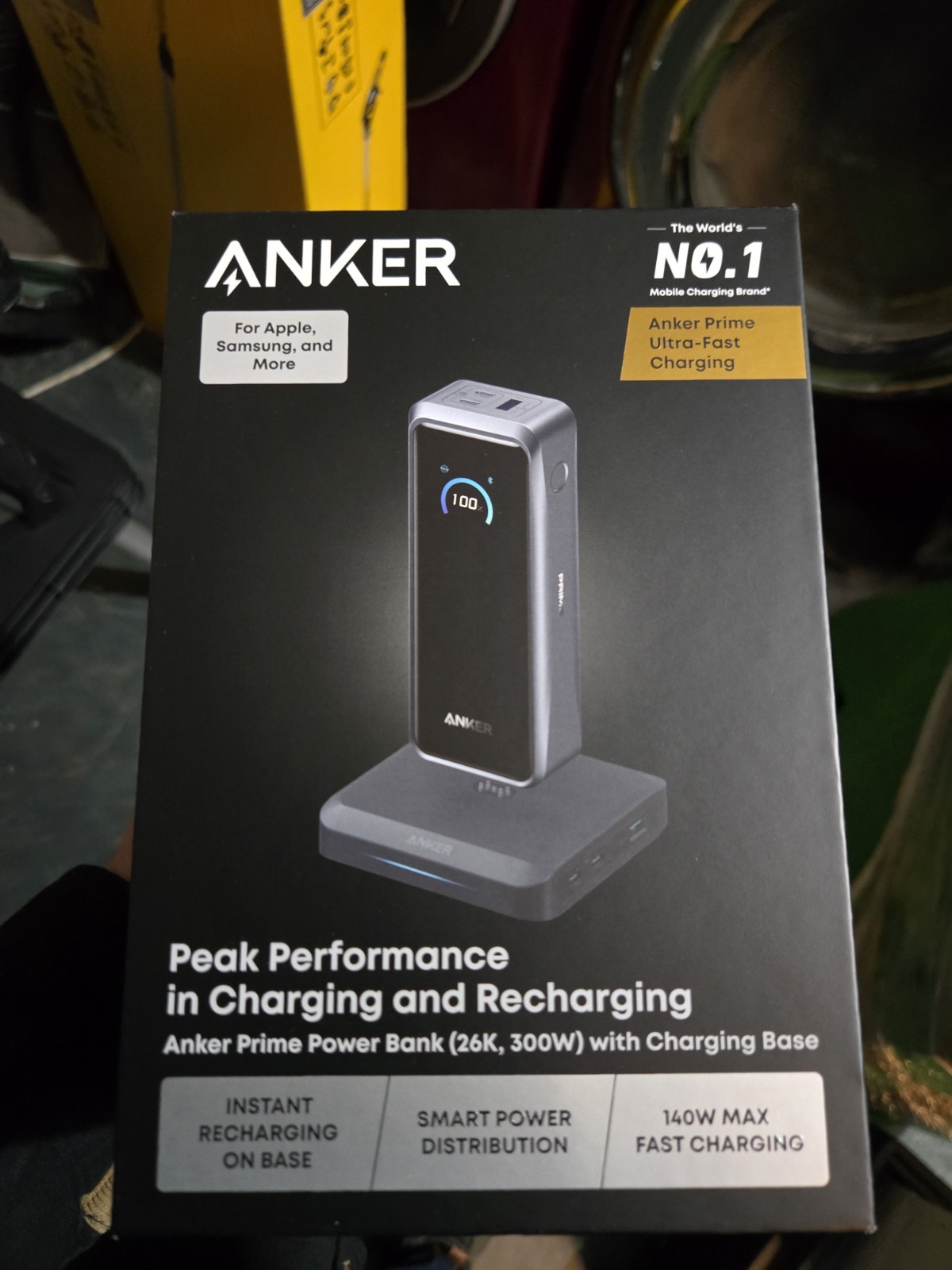 26K 300W Anker Prime Power Bank and Charging Base 26,250mAh 300W Max with Base