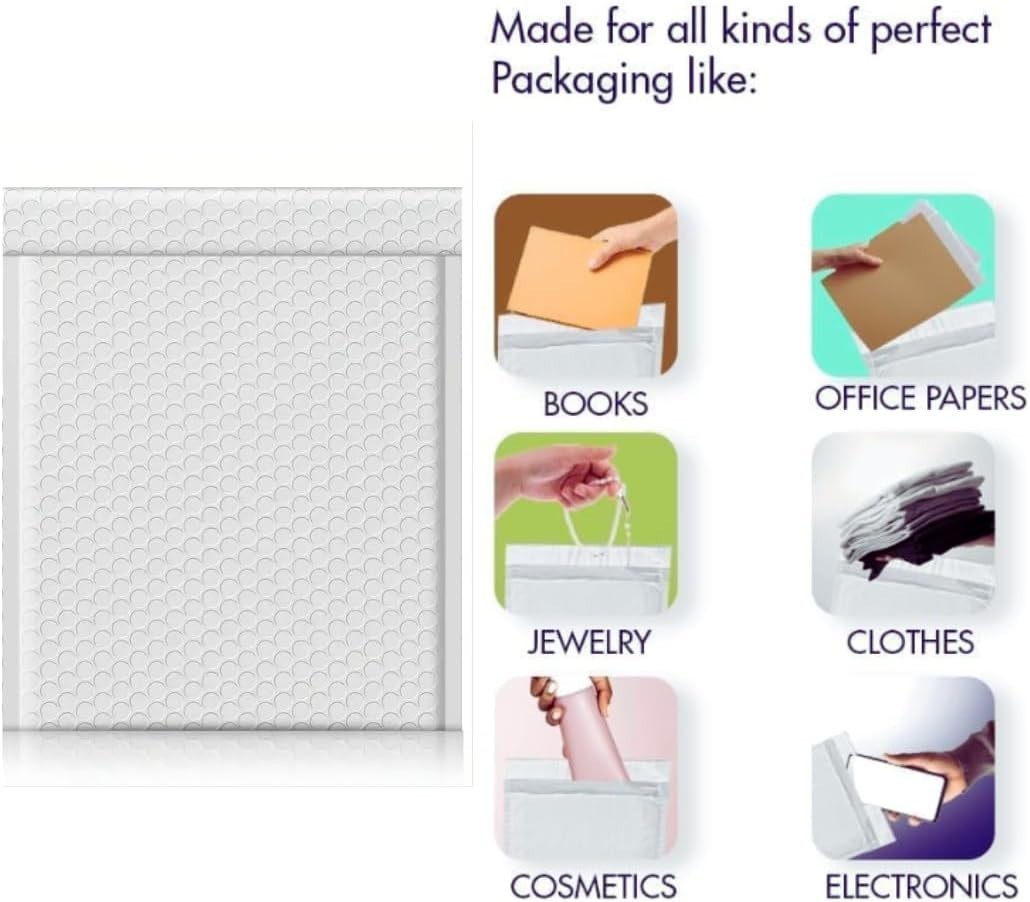All Sizes 1-500 Poly Bubble Mailers Padded Envelopes Shipping Mailing Bags