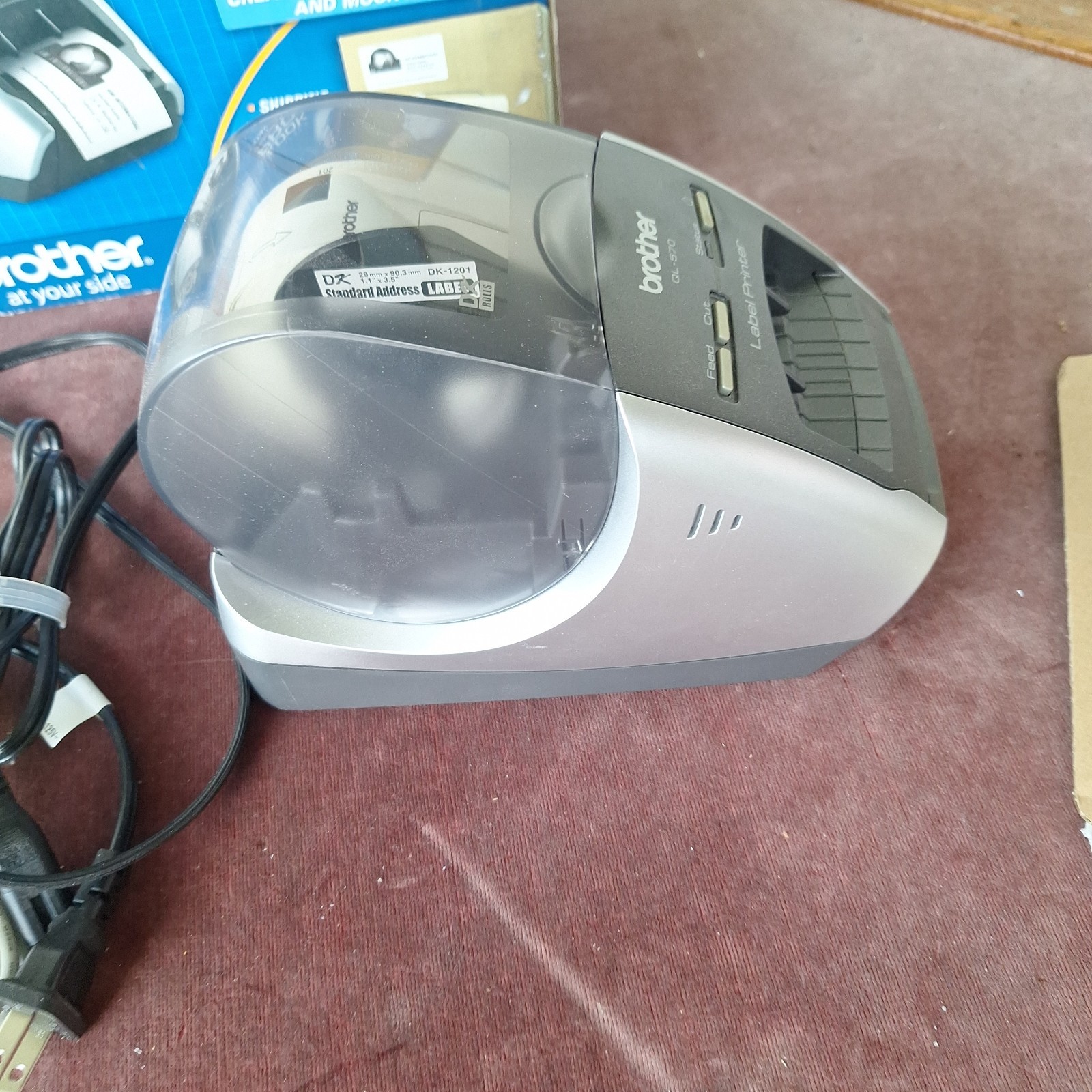 Brother QL-570 Professional Label Printer High Resolution Incomplete Open Box