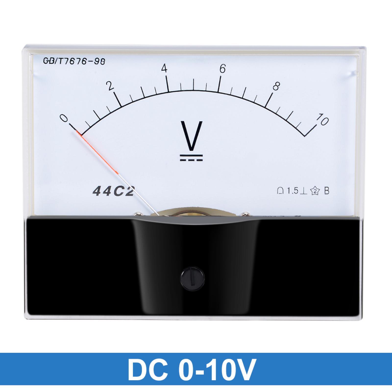 DC 0-10V Analog Panel Voltage Gauge Volt Meter 44C2 1.5% Error