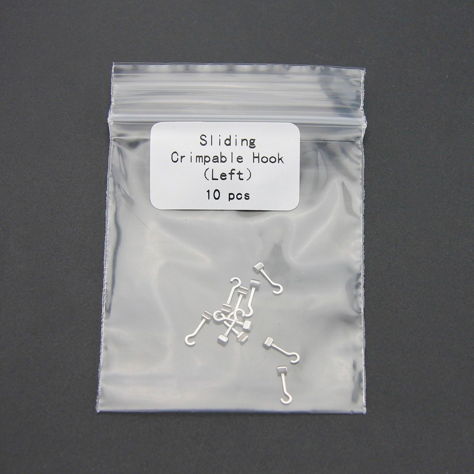 10 Pcs 1 Pack Dental Crimpable Hooks Size Long Curved Left Fix On Wires Hook