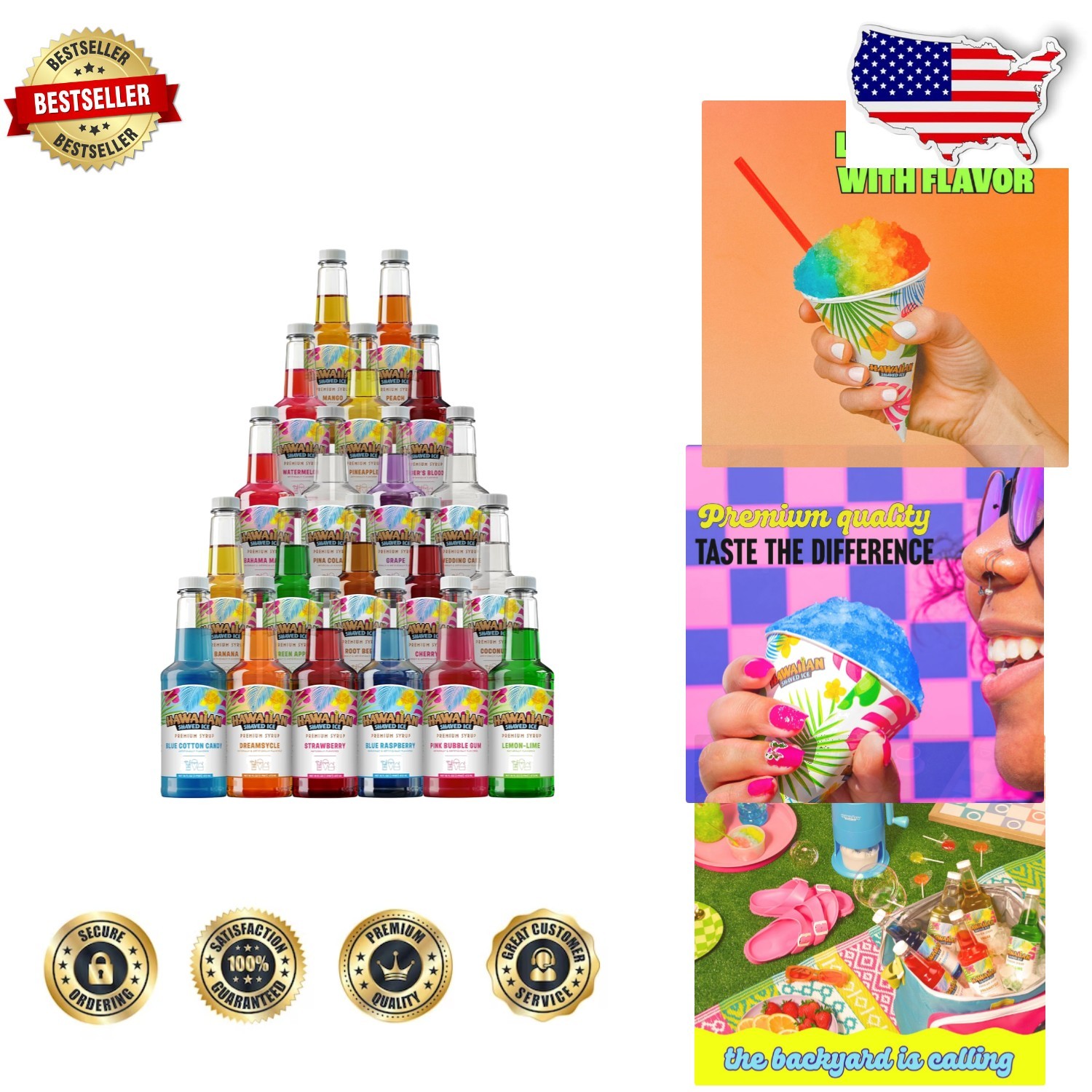 Syrup Assortment: 20 Popular Flavors, 320oz Bulk – , No HFCS, Perfect Drinks