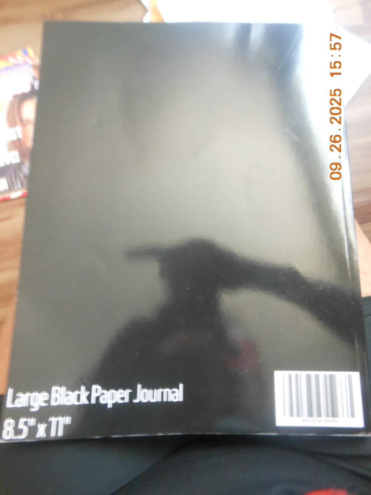 NEW / BLACK PAPER NOTEBOOK / 50pgs / WIDE RULED / USE WHITE MARKERS / 8.50 X 11″
