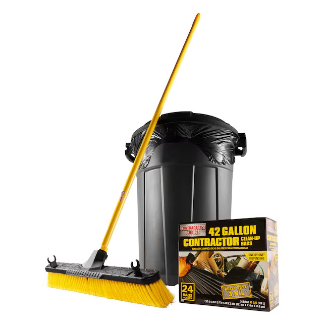 Contractor’s Choice 24-Count 42-Gallon Outdoor Clean Up Construction Trash Bags