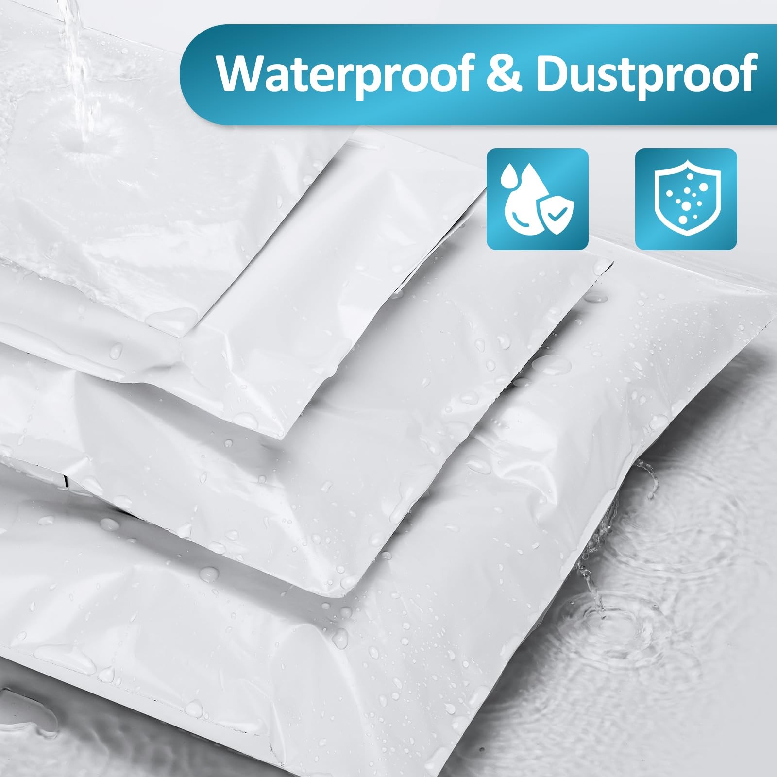 UCGOU 100 Pack Not Padded 10×13″ & 12×15.5″ & 14.5×19″ & 19×24″ 100PC, White