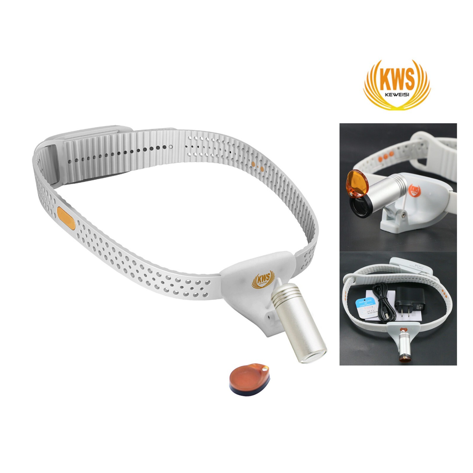 3W High CRI LED Surgical Head Light ENT Wireless Ultra-light Headlamp US STOCK