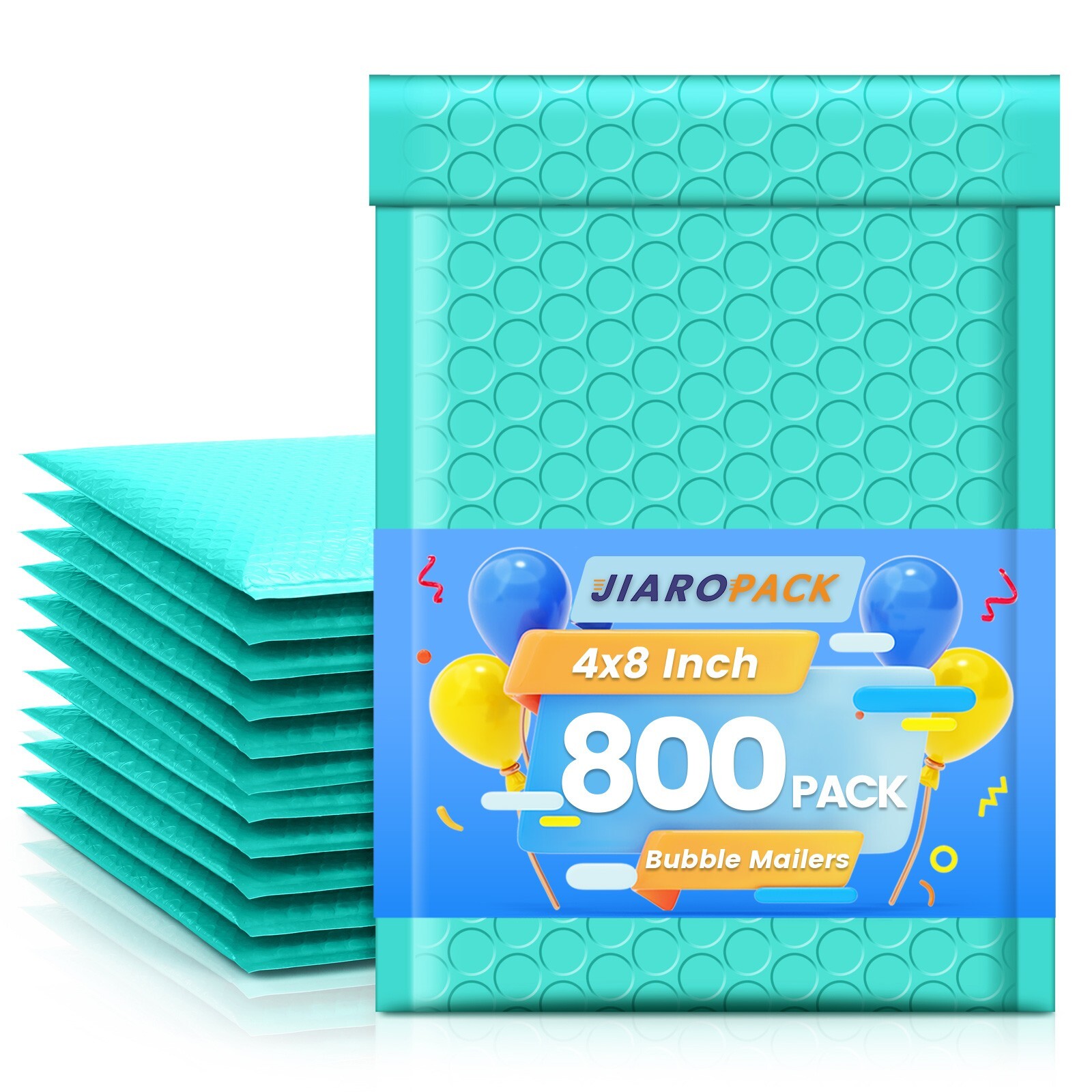 800x Bulk Bubble Mailers 4×8″ Small Padded Envelope Mailing Bags 4×7 Teal #000
