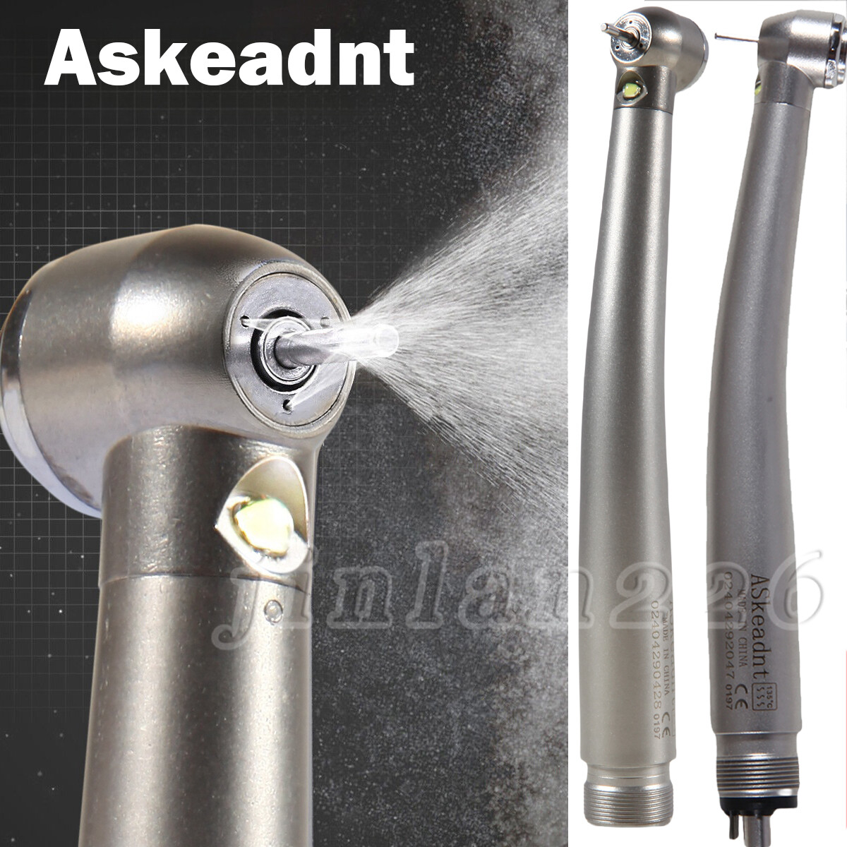 Pieza de mano LED turbina alta velocidad fibra óptica dental estilo NSK 2/4 Hole