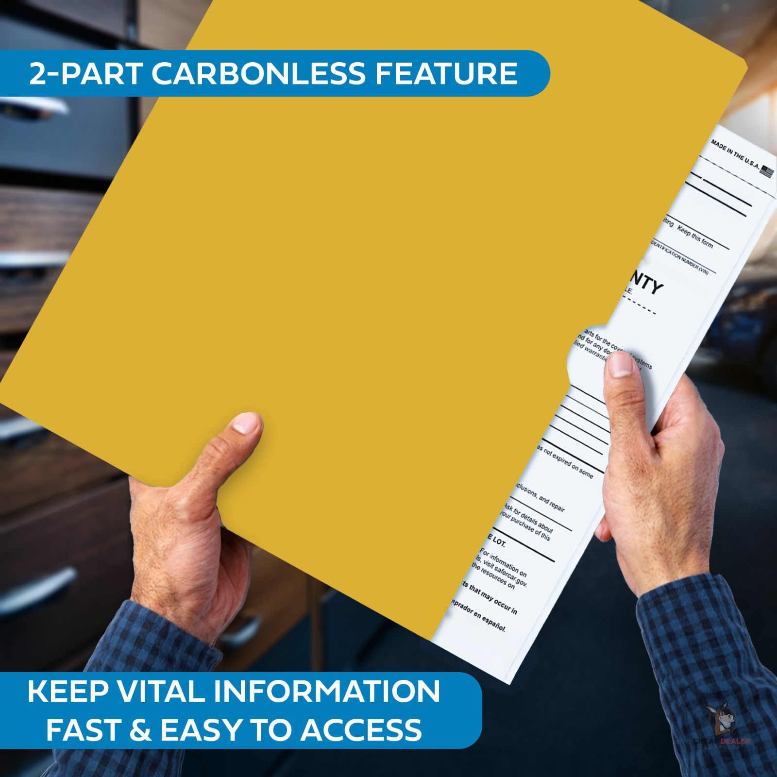 2-Part Buyers Guide Form – Adhesive Tape – English – As Is – Warranty (100 pack)