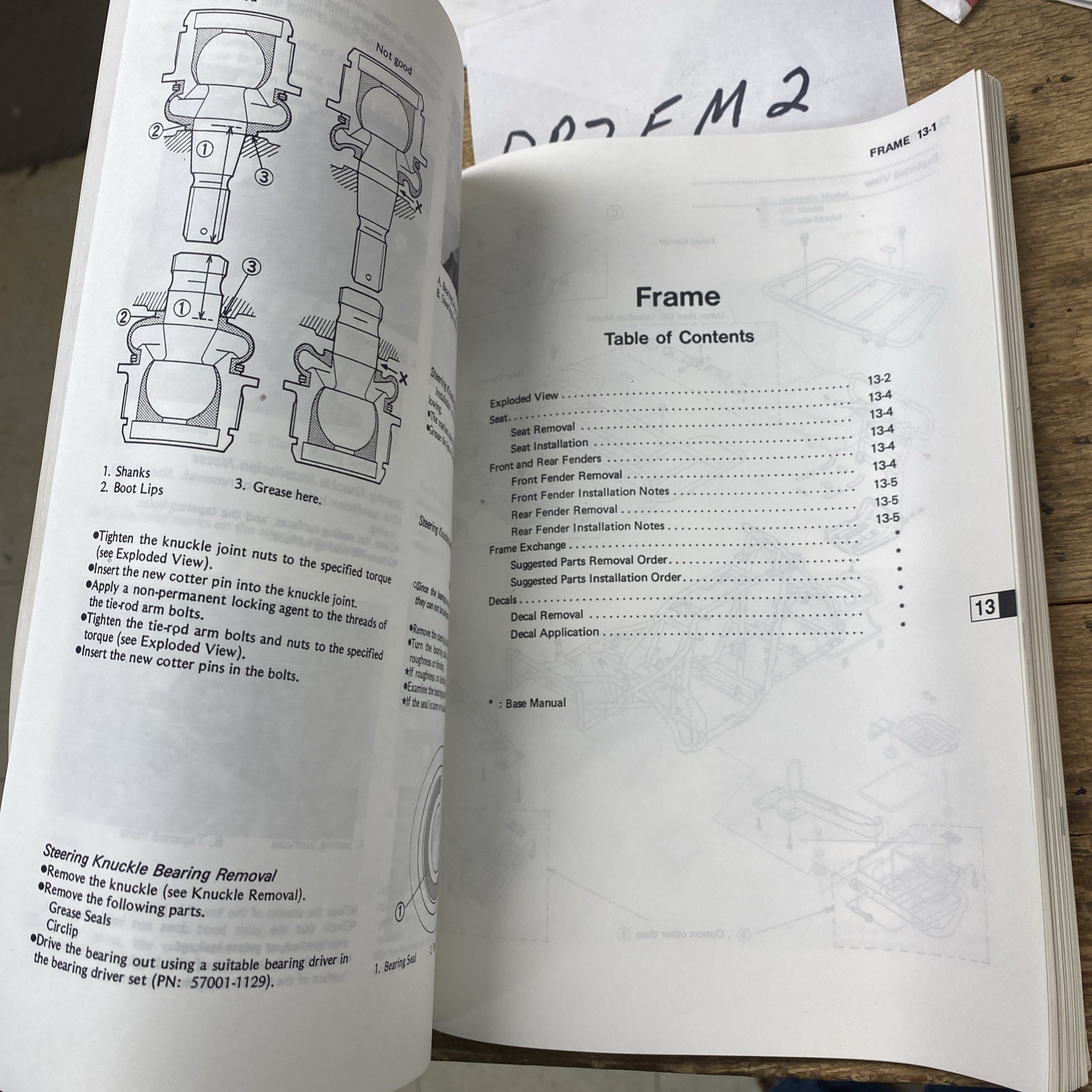KAWASAKI ATV KLF300 BAYOU 4X4 SERVICE MANUAL SUPPLEMENT