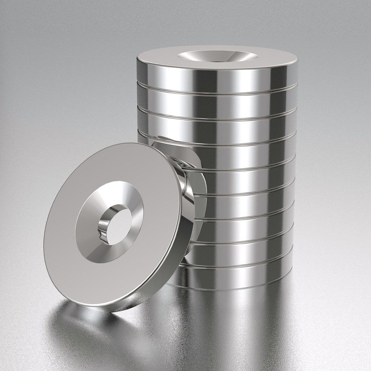 Lot Countersunk Ring Round Disc Strong Neodymium Magnets Rare Earth with Hole