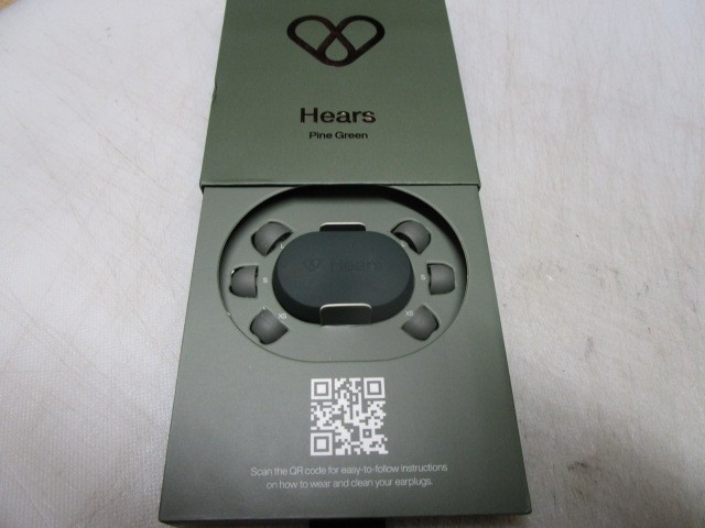 Hears Pine Green Premium earplugs Noise Reduction 17 decibels 25 dB NIB