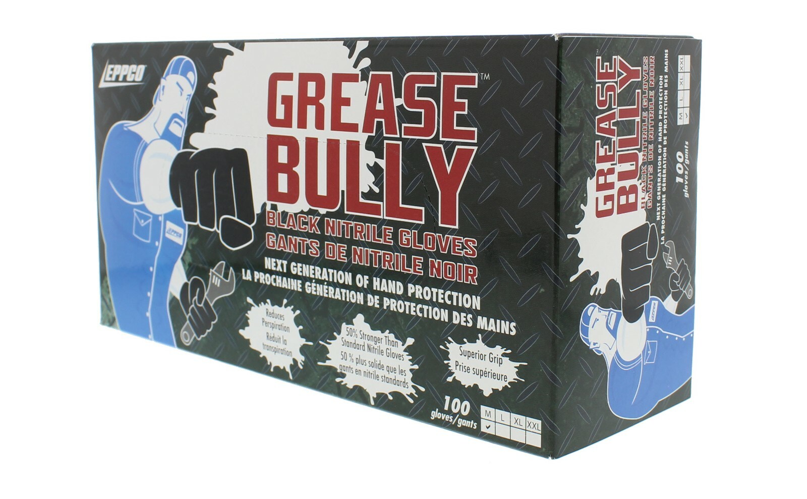Grease Bully Nitrile Gloves – 6MIL – Black – 10 Boxes