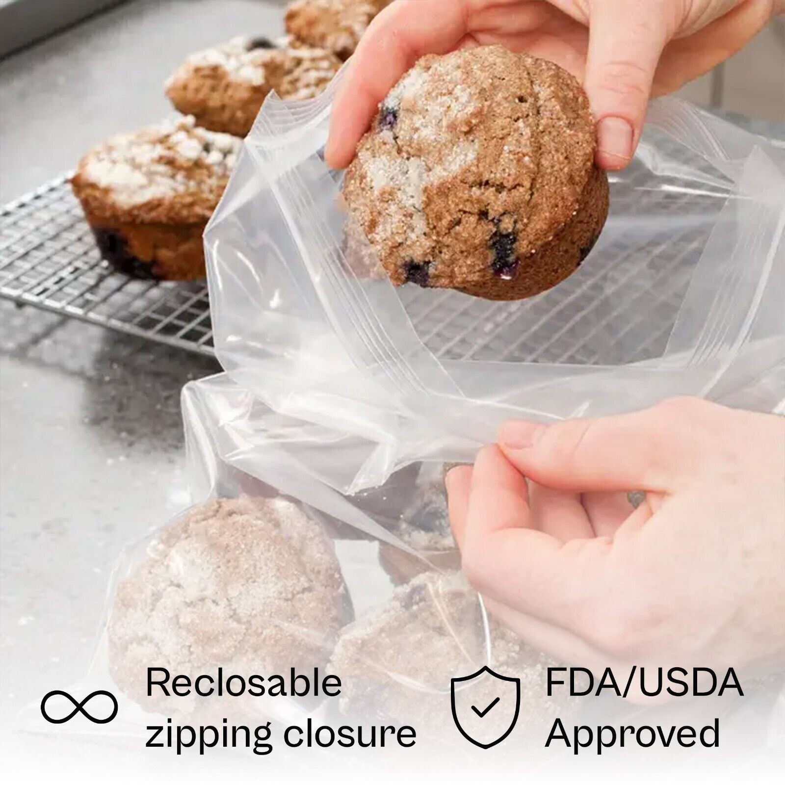 6 Mil Clear Zipper Reclosable Top Zip Lock Self Seal Plastic Poly Bags 250-10000