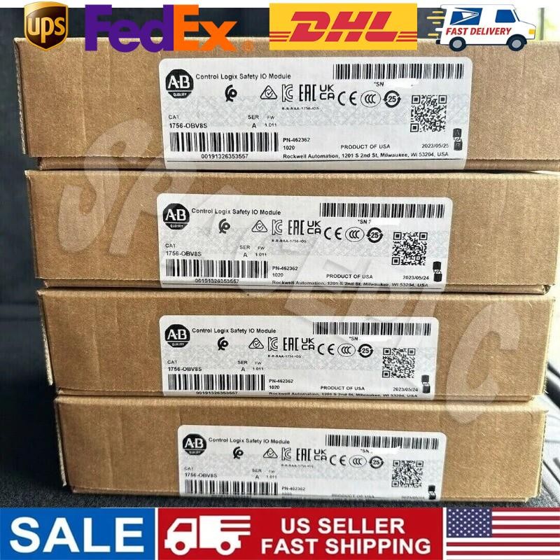 Factory Sealed AB 1756-OBV8S Control Logix Safety IO Module US Free Tax