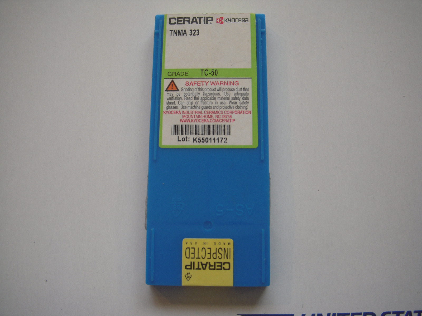 NEW 10 PCS. ( 1 PACK ) KYOCERA CERATIP TNMA 323 CARBIDE INSERTS TC-50 GRADE