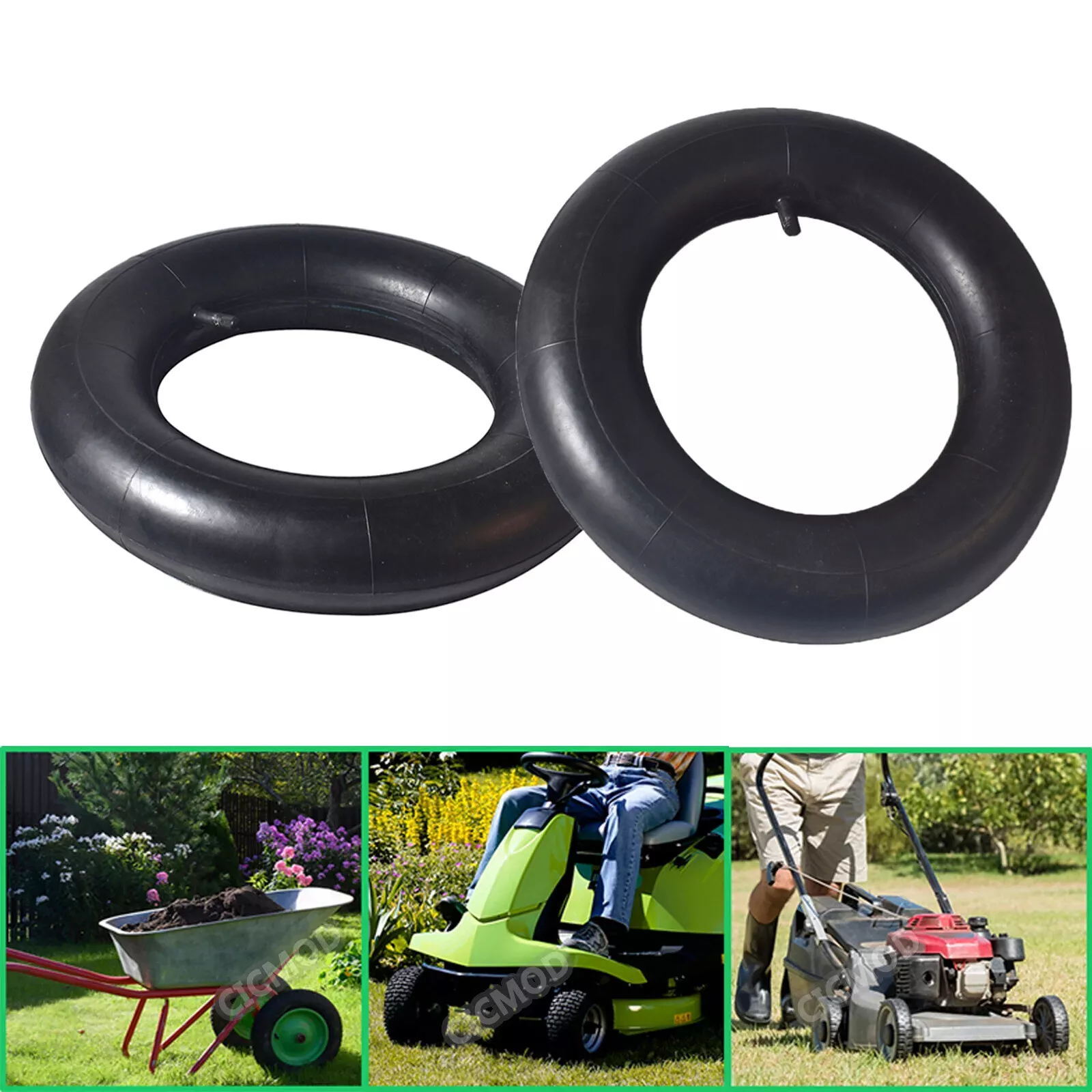 2Pcs 4.80/4.00-8″ Replacement Tire Inner Tube with Straight Valve Stem for ATVs