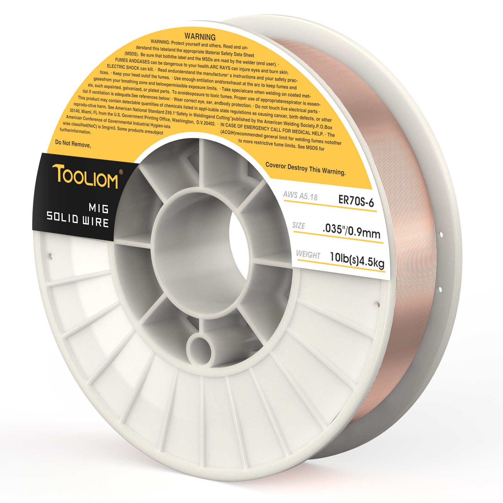 ER70S-6 .035″(0.9 mm) Mild Steel Mig Solid Welding Wire on 10-Pound Spool