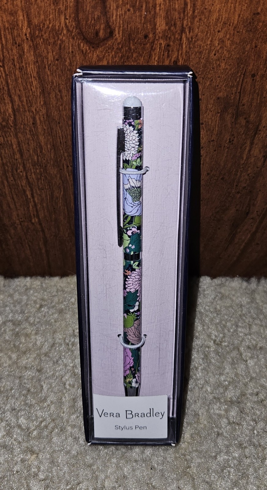 NEW Vera Bradley Ballpoint Pen w Stylus Bloom Boom Floral Design Refillable