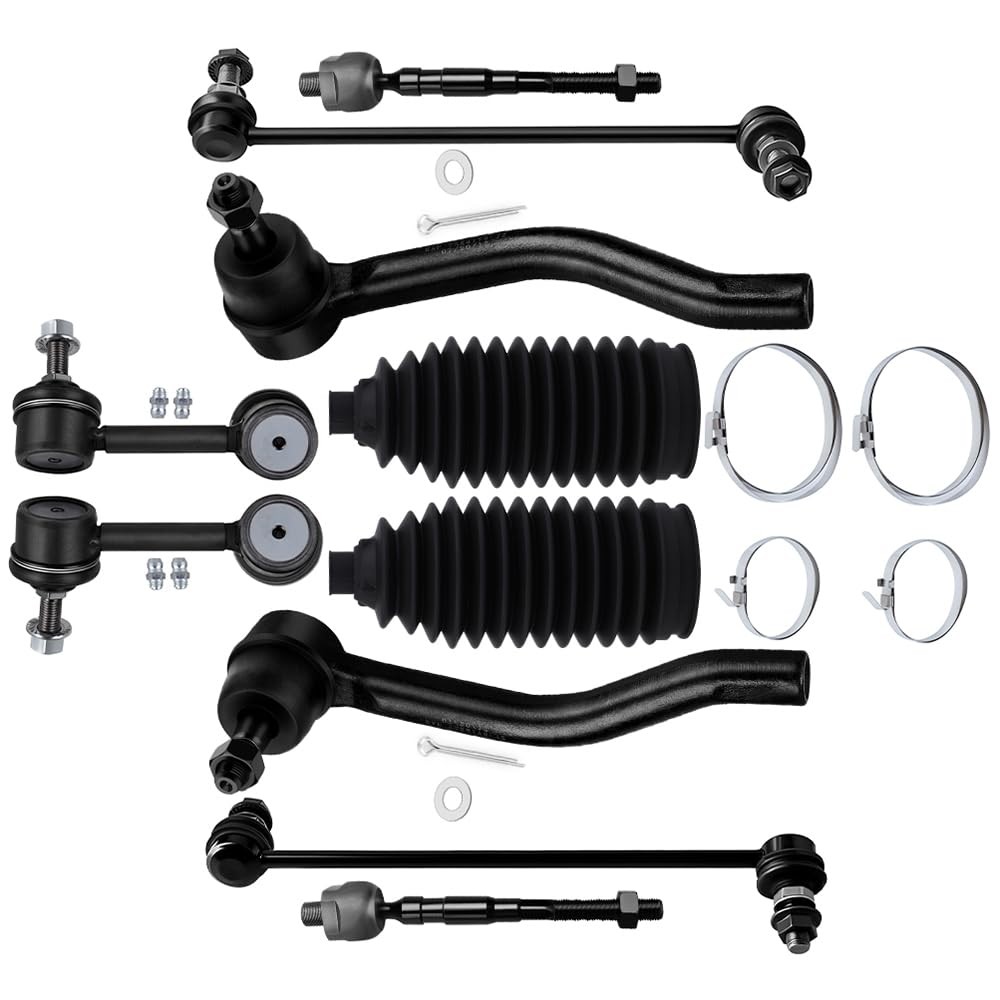 10 Piece Front Rear Sway Bar Links Tie Rod Ends Boots For Nissan Altima 07-13