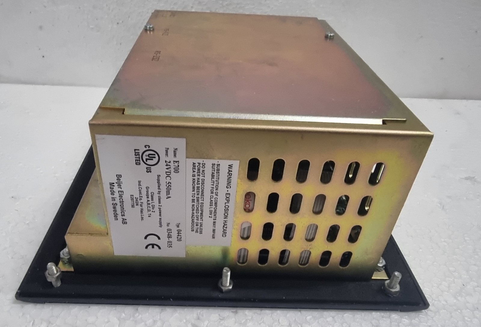BEIJER ELECTRONICS E700 TYPE 04420 HMI DISPLAY