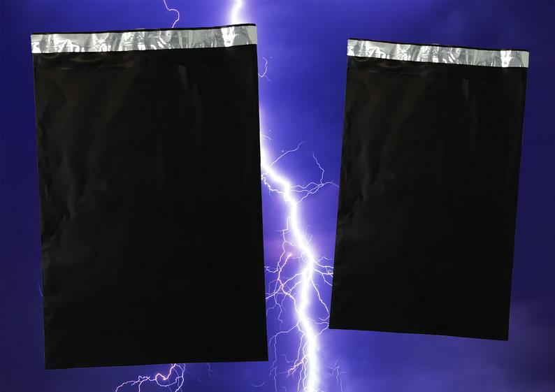 10×13, 7.5×10.5″ Night Black Poly Mailers, Non-Transparent, Shipping Envelopes