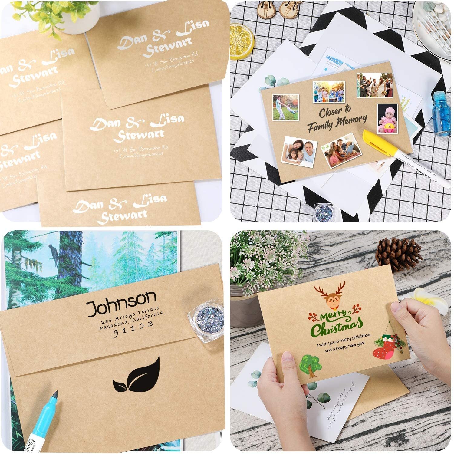 A7 Printable Brown Kraft Envelopes 5×7 250 Pack, Ohuhu A7 5-1/4 x 7-1/4 Inch